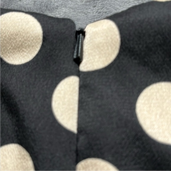 Mac Duggal 26572 Polka Dot Maxi Dress Size 6 Puff Sleeve Slit Gown Black - Picture 8 of 10